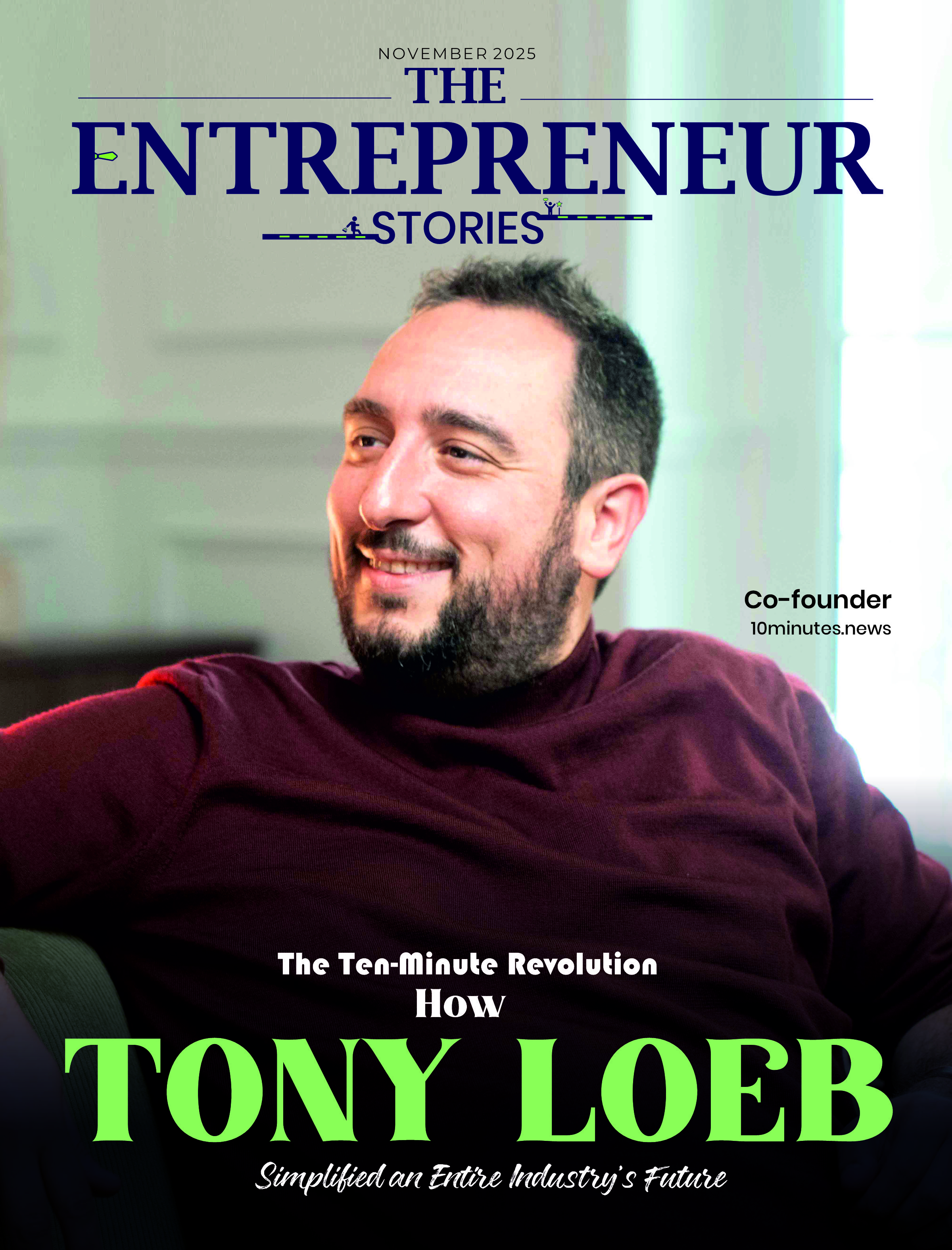 November 2025 cover of The Entrepreneur Stories featuring Tony Loeb