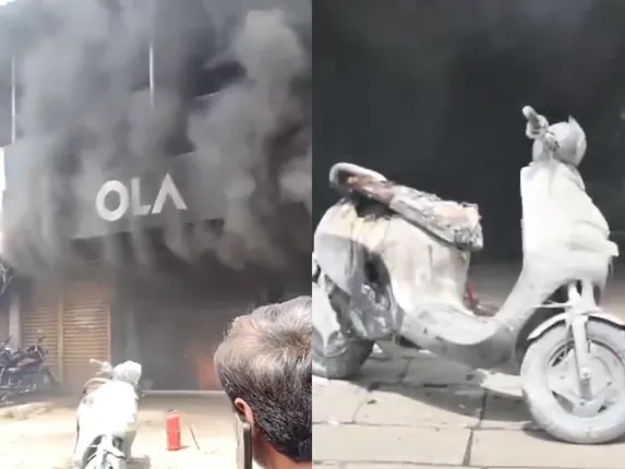 Ola Electric Showroom Set on Fire by Frustrated Customer in Karnataka