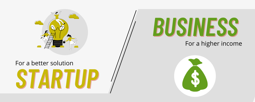 Choose startups for innovation; opt for businesses for stability.



