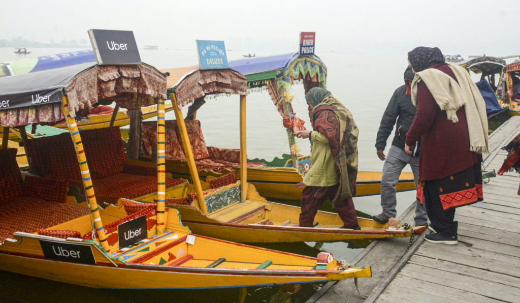 Uber Shikara launches in Srinagar, offering convenient boat rides on Dal Lake.
